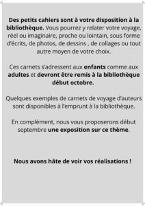 Verso Carnet de voyage